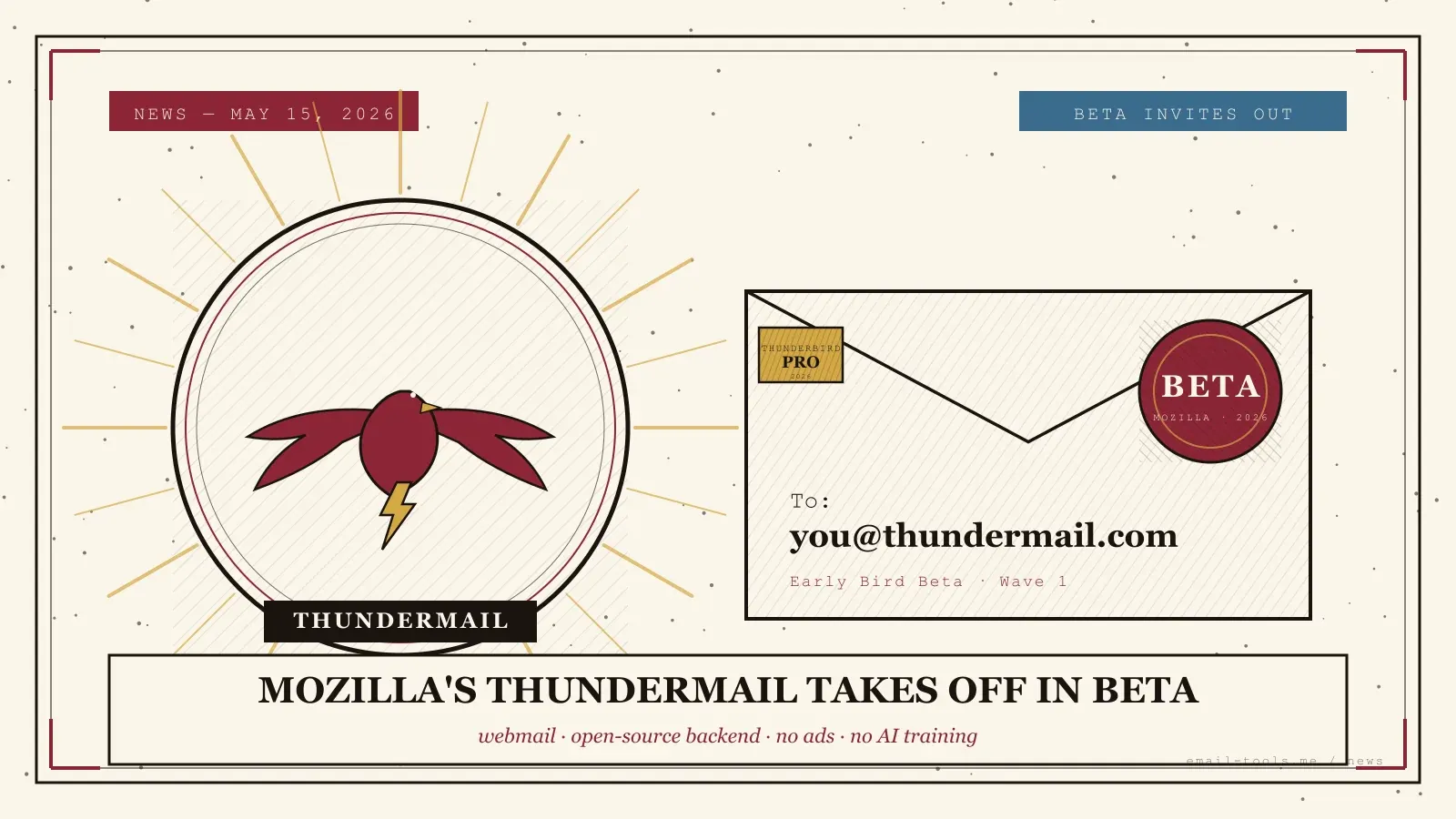Mozilla's Thundermail beta starts going out this month